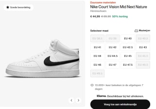 Court Vision Mid Next Nature - Sneakers voor €44,99 in de Nike store