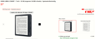 Kobo Libra 2 Zwart voor €165,27 bij Media Markt