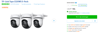 3-Pack TP-Link Tapo C520WS IP camera's voor €132 bij Coolblue