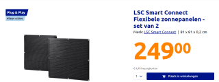 LSC Smart Connect Flexibele zonnepanelen - set van 2 voor €249 bij de Action