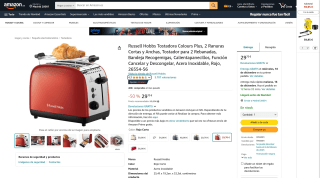 Tostadora Russell Hobbs Colours Plus por 29,70€