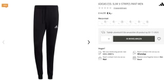 Adidas Essentials Trainingsbroek Heren voor €4 bij Hockeydirect