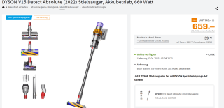 DYSON V15 Detect Absolute (2022) voor €659 bij Saturn