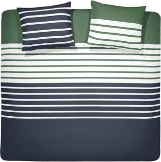 Cinderella dekbedovertrek 240 X 220/200 groen/blauw streepmotief voor €27,95