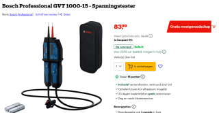 Bosch GVT 1000-15 Professional Spanningstester voor €83,99 bij Bol