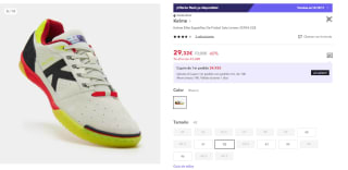 Zapatillas De Fútbol Sala Kelme Elite por 29.32€ (Cuenta Nueva 19.32€)