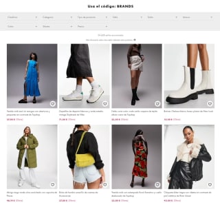 Código 25% extra Descuento selección Moda en ASOS