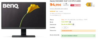 Monitor BenQ GW2480E 23.8" LED IPS FullHD por 94.99€