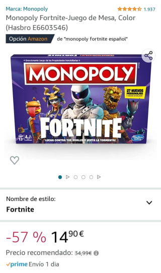 Monopoly Fortnite por 14,99€