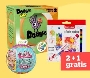 2+1 gratis op kleine cadeautjes bij Bol.com