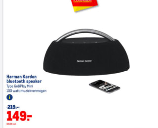 Harman Kardon Go+Play Zwart - Draadloze Bluetooth Speaker voor €180,29 bij de Makro