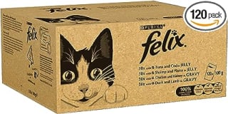 Receive a Felix adult wet cat food for £32.99 at Amazon