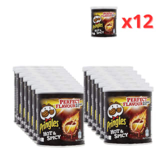 Pack familiar Pringles Hot & Spicy 40g 12 unidades total 480g por 5,99€