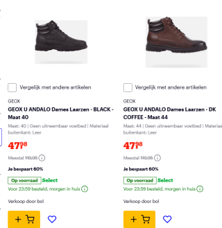 GEOX Veterboots 'Andalo' voor €47,98 bij Bol