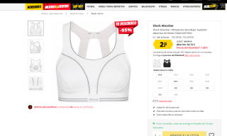 Bra Mujer Sujetador deportivo marca Shock Absorber Ultimate Run por solo 1,80€ (socios)