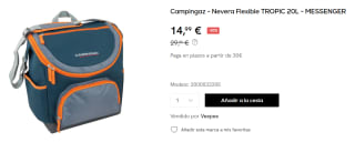 Nevera Flexible TROPIC 20L - MESSENGER por 14.99€