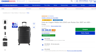 Mala de Viagem da Tonin, modelo Média Aria 2043 - R$ 398,90
