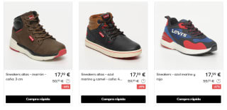 Calzado Levis Kids vuelta al cole desde 17,99€
