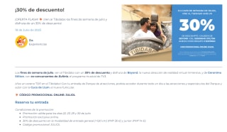 30% descuento en tu entrada al parque Tibidabo