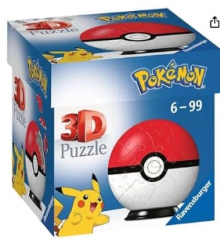 Ravensburger - Puzzle 3D, Pokémon Super Ball, azul y rojo/negro y amarillo por 4,69€