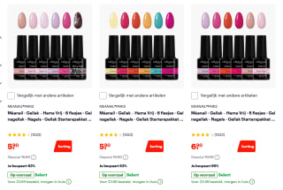Diverse Méanail gellak setjes van 6 vanaf €5,90 bij Bol