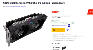 ASUS Dual GeForce RTX 3050 OC Edition - Videokaart voor €220,89 bij bol.com