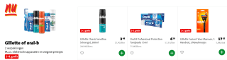 Alle Gillette of Oral-B 1+1 gratis bij de Jumbo