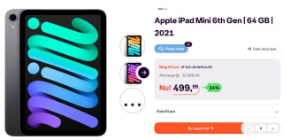 Apple iPad Mini 8.3" (2021) 64 GB Space Grey voor €549 bij Ibood