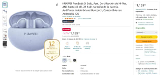 Audífonos HUAWEI FreeBuds 5i Solo por $1,159 en Amazon