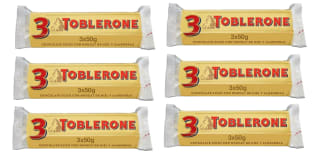 6 Unidades de Toblerone Chocolate con Leche Suizo con Nougat de Miel y Almendras Pack 3 x 50g por 11.31€