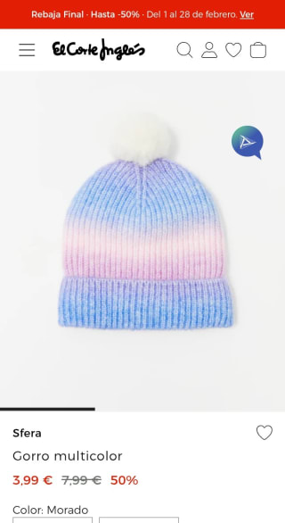 Sfera Gorro Multicolor infantil por 3,99€.