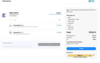 Samsung Galaxy A34 5G 256GB a tan solo 339€
