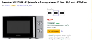Inventum magnetron MN205SZ voor €63,90 bij Bol