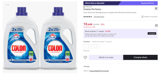 Pack de 2×45 Lavados Detergente Gel Azul Activo Colon por 7.84€