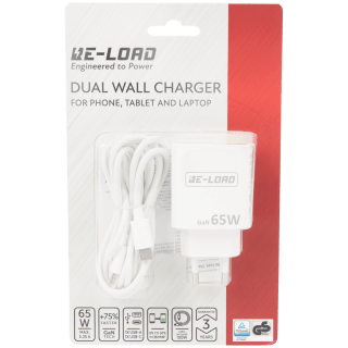 Re-load dual wandlader 65 watt voor €14,95 bij de Action