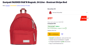 Eastpak Padded Pak'r 24L rugzak voor €27,50 bij Bol
