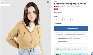 Zine Kya Solid Zip Hoodie voor €11,95 bij Blue-tomato