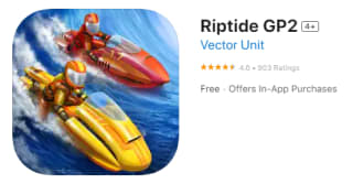 Jeu Riptide GP2 gratuit iOS