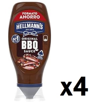 4 Botes de Hellmann's Salsa Barbacoa Bocabajo 430 ml por 8.62€
