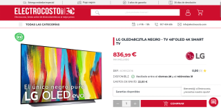 TV OLED 48" LG por 836,99€