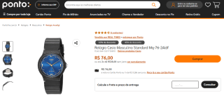Relógio Masculino Casio Standard, modelo Mq-76-2Aldf - R$76