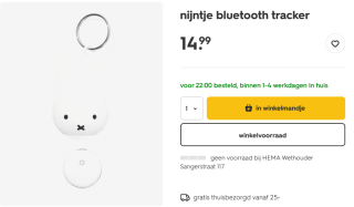 Nijntje Bluetooth Tracker voor €14,99 bij de Hema