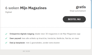 Lees 6 weken lang gratis 30 magazines via Mijnmagazines