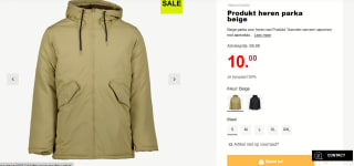 Produkt heren parka beige voor €10 bij Scapino