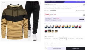 Conjunto de sudadera con capucha y pantalones de chándal para hombre tan sólo 9,59€