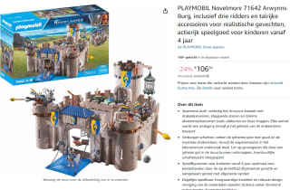 PLAYMOBIL Novelmore - Arwynns kasteel voor €106,94 bij Amazon