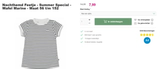 Feetje wafelnachthemd Summer Special voor €7,99 bij Van Asten Babysuperstore