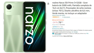 Movil realme Narzo 50i Prime 3+32GB por 79.99€