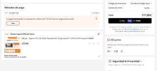 Xiaomi TV A 32 2025, Pantalla HD, Dolby Audio por 117€