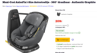 Maxi-Cosi Axissfix i-Size voor €209 bij Bol
